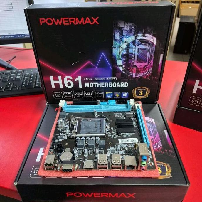 MOTHERBOARD H61 POWERMAX SOKET 1155