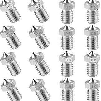 3D PRINTER E3D V5 STAINLESS STEEL NOZZLE M6 SCREW E3D-V5 1.75MM