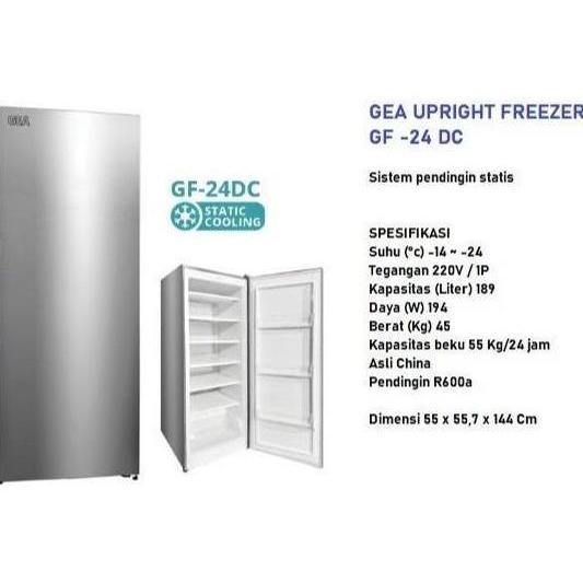 Grosir Gea Gf-24Dc 189 L Double Function Upright Freezer Gea 189 Liter No Frost