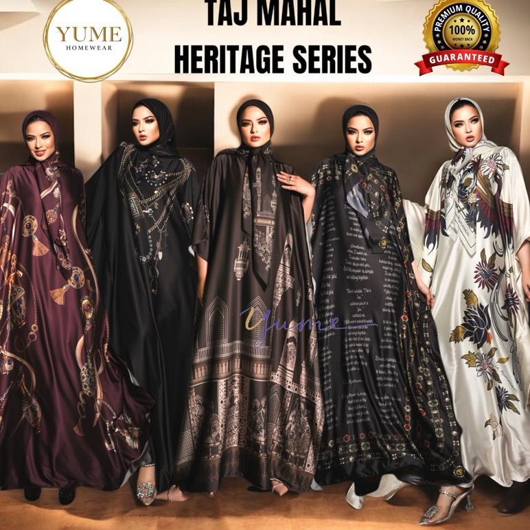 TAJ MAHAL HERITAGE SERIES /MAROCCO KAFTAN BRUKAT PREMIUM BY CEHOMEWEAR NOIR ET BLANC/DOHA HERITAGE S
