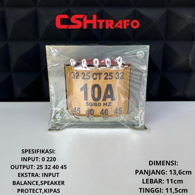 TERMURAH - Trafo Kotak CSH Premium (MURNI) 10A CT 45V 100% Tembaga Murni