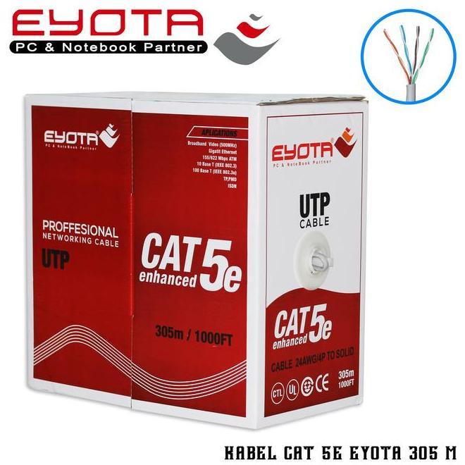 Kabel Lan Utp Cat5E 1 Box 305 Meter Eyota Kabel Lan Utp Cat 5E