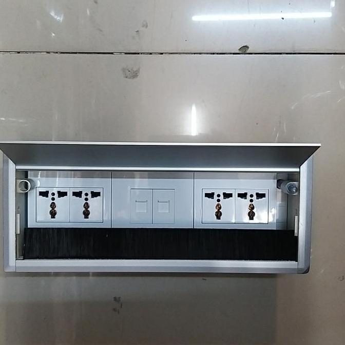 Promo STOP KONTAK 4 POWER 2 LAN CAT6 Diskon