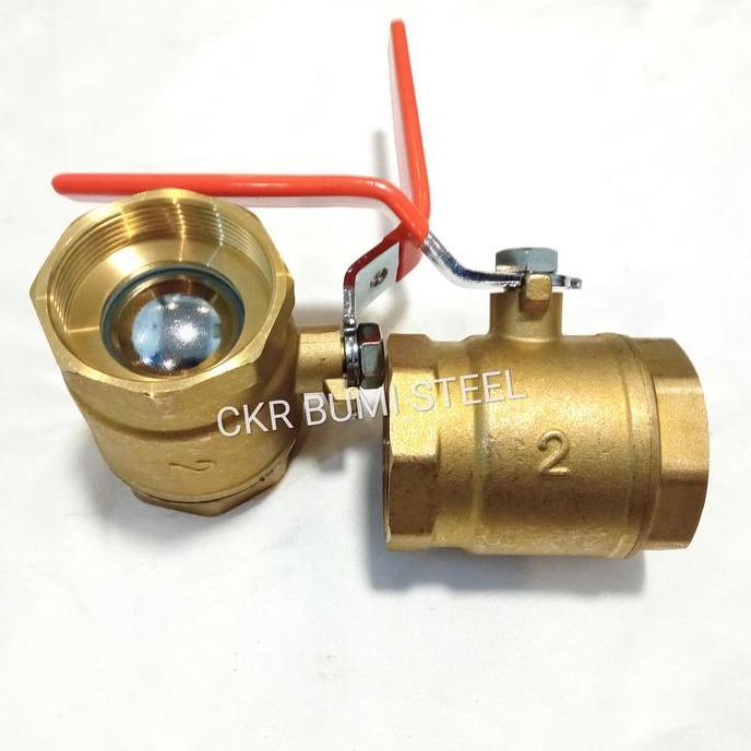 Ball Valve 2" Inch Kuningan / Stop Kran 2" Inch Kuningan Promo