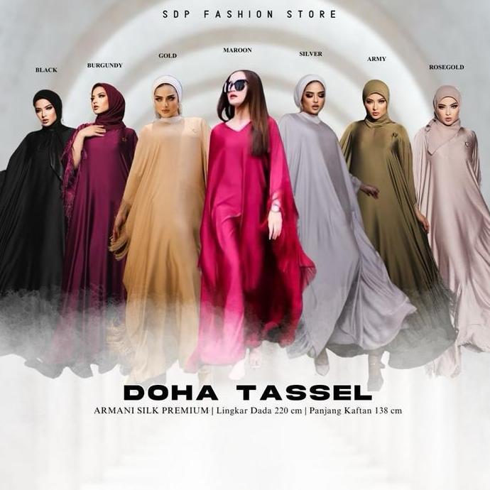 Kaftan Sultan Silk Premium Wanita Baju Muslim Panjang, Dress Lebaran Gamis Mewah Casual Remaja Dewas