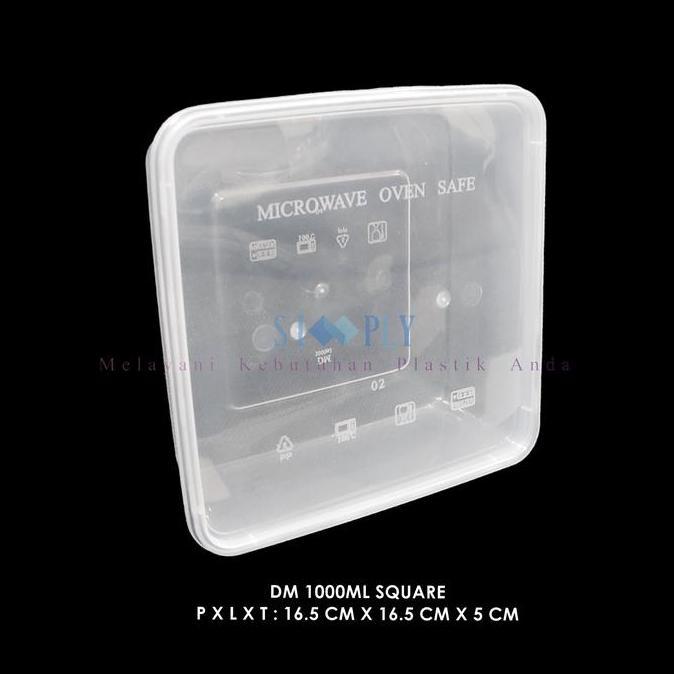 KOTAK MAKAN PLASTIK THINWALL DM 1ML / LIBRA 1ML SQUARE