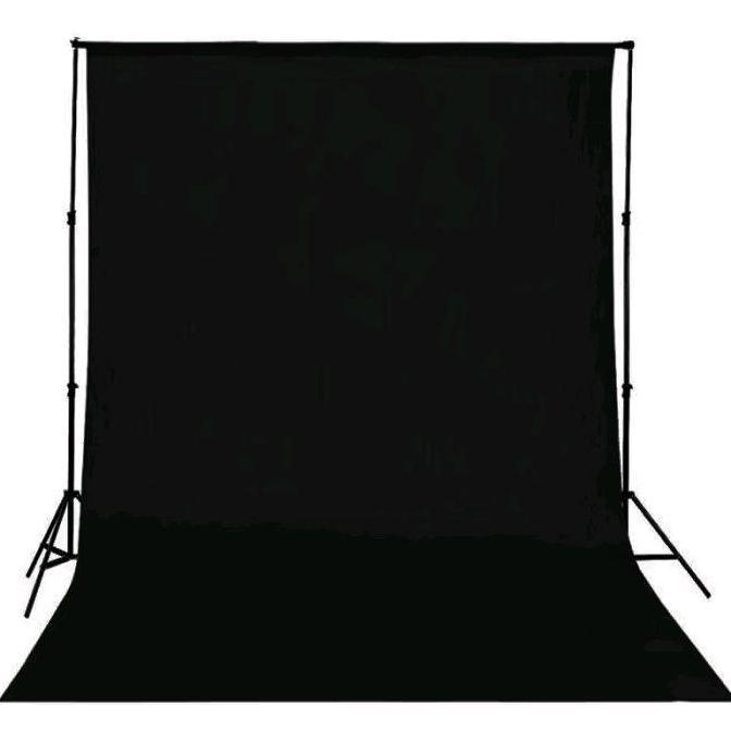 kmg Kain Hitam Polos Meteran Lebar 240 cm / Kain Background Foto / Kain Backdrop / Kain Dekorasi