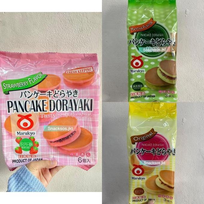 MARUKYO PANCAKE DORAYAKI MATCHA / MARUKYO PANCAKE DORAYAKI ORIGINAL / DORAYAKI STRAWBERRY JAPAN