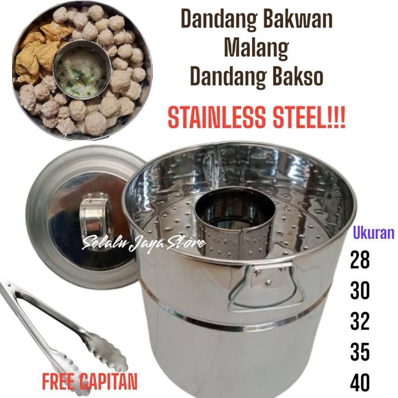 DANDANG BAKSO MALANG DANDANG BAKWAN MALANGTong Bakso Malang Stainless   Ukuran 28 30 32 35 cm Diamet