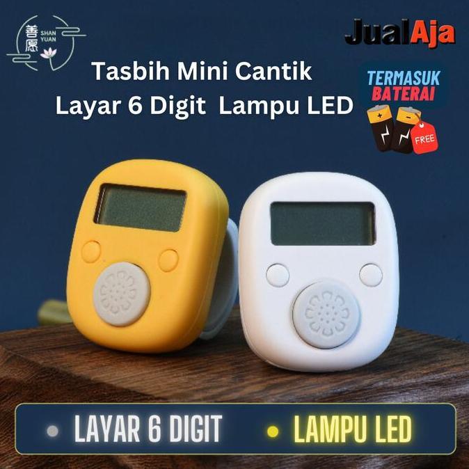 Tasbih Digital Mini Cantik Yixin 6 Digit Lampu LED Muslim tasbih  digital