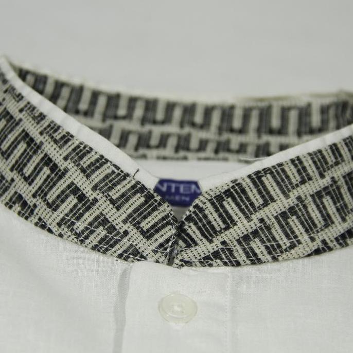 Baju Koko Pria Contempo Lengan Pendek Putih Polos Kerah Motif Terlaris