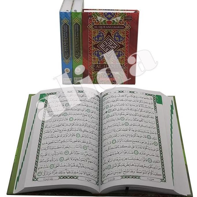 Alquran Utsmani 15 baris AL-MUBIN UkA5 Al-Quran kertas HVS Almubin