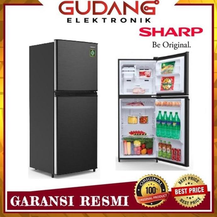 Terlaris Lemari Es 2 Pintu Sharp Sj-236Mn-Hs Kulkas Sharp Sj 236 Mn Hs
