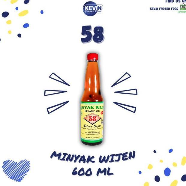 58 Minyak Wijen 600ml Minyak Wijen Asli Aromatik Premium untuk Masakan Asia, Tumisan & Marinasi