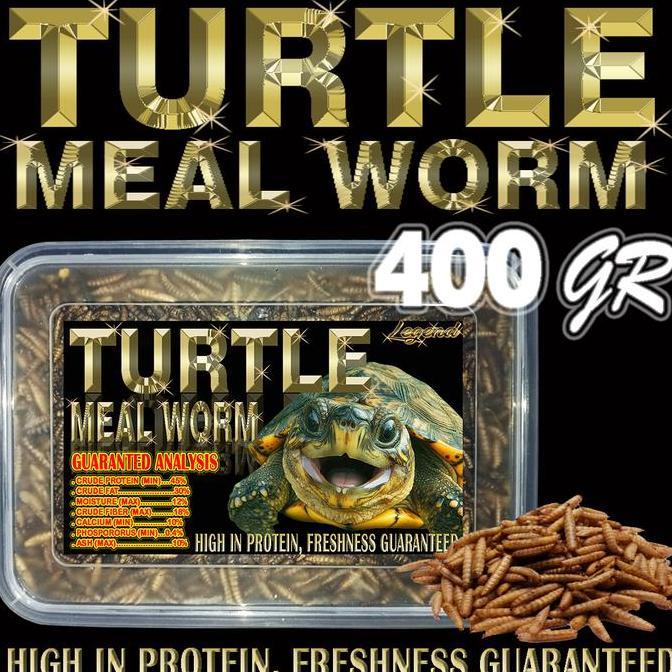 400GR MAKANAN KURA-KURA AIR TURTLE MEAL WORM PAKAN KURA BRAZIL CST AST RES MONBI RAZOR PICTA UNIFILI