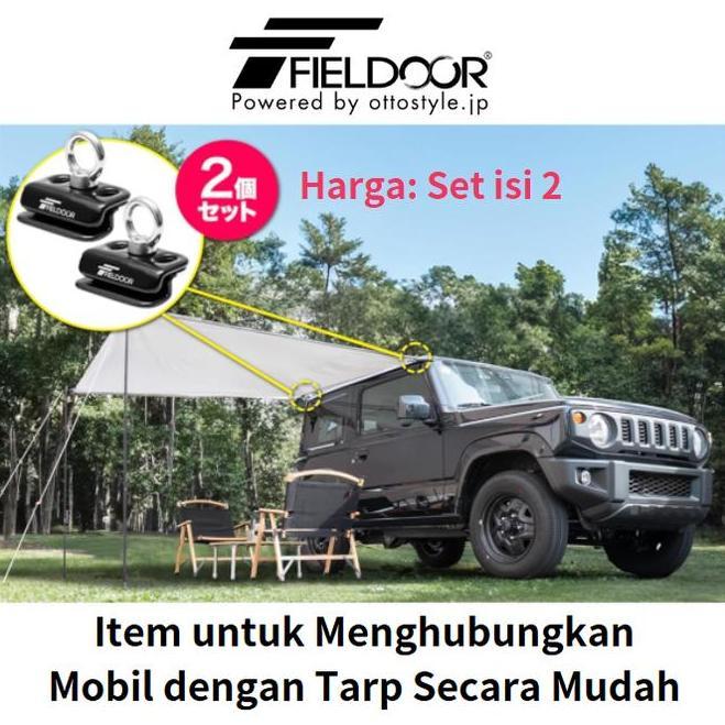 BEBAS ONGKIR - Fieldoor Japan Car Joint untuk Tarp Mobil 1Set isi2 Hook & Clamp untuk Rain Gutter, A