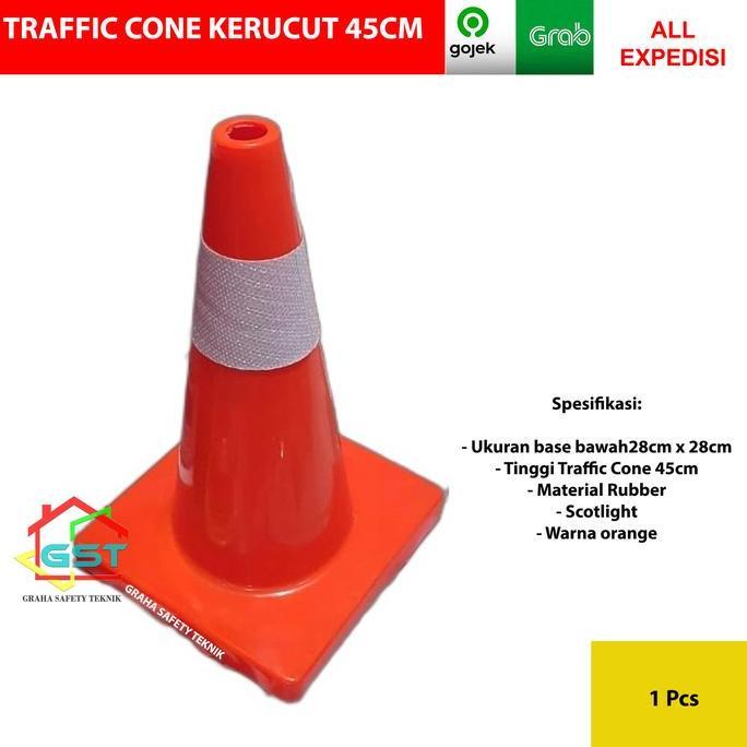 traffic cone kerucut 45cm/safety cone trafic