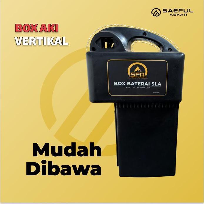Box Aki Tempat Penyimpanan Aki Baterai Dudukan Storage Kotak Sepeda Listrik