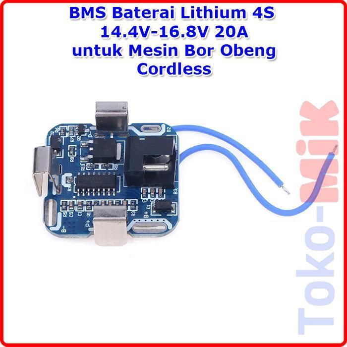 BMS 4S 20A 14.8V 16.8V Baterai Li-ion Lithium 18650 Bor Obeng Cordless