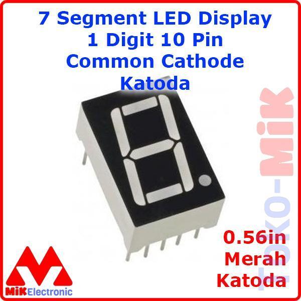 7 Segmen Segment LED display 1 Digit Common Cathode Katoda 0.56 in