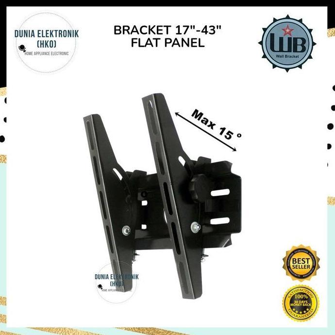 BRACKET TV LCD WB HIJAU 17"-43" WALL BRACKET 17 - 43 INCH ADJUSTABLE