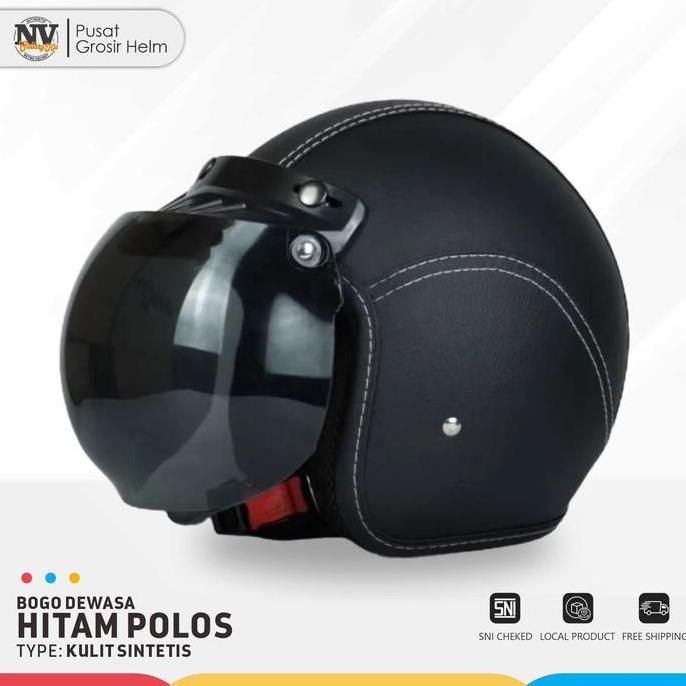 HELM BOGO UNTUK DEWASA/REMAJA VARIASI KULIT POLOS helm pororo dewasa