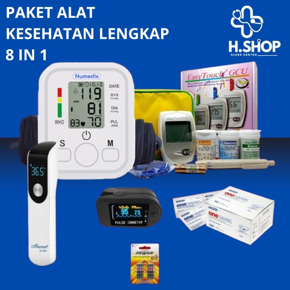Paket Alat Kesehatan 5 In 1 / Tensimeter Digital / Easy Touch GCU 3 in 1 / Oxymeter / Termometer Dig
