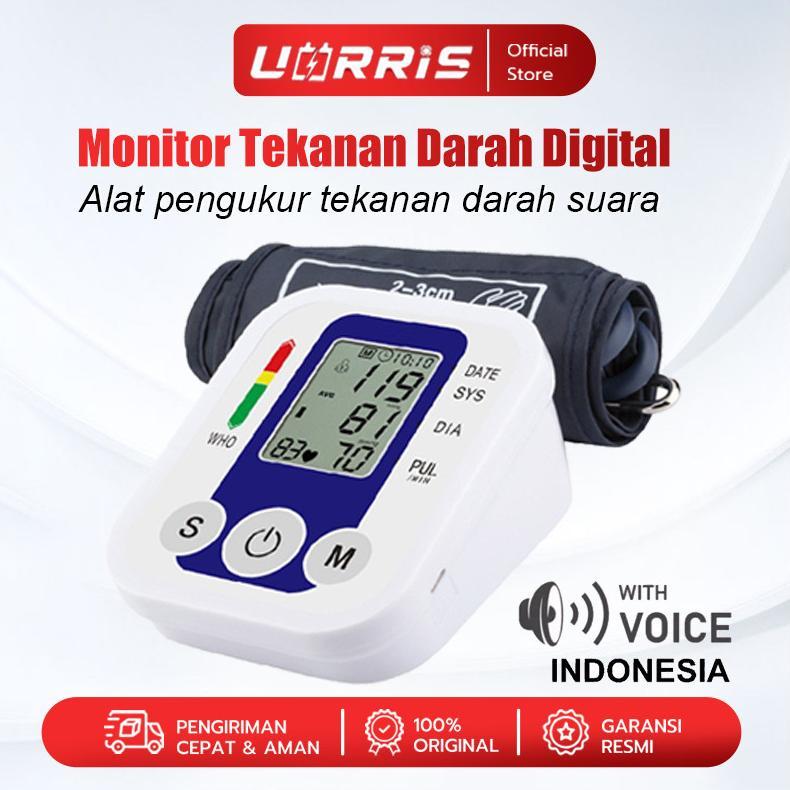 UORRIS Pengukur Tekanan Darah Tensimeter Digital Tensi Sphygmomanometer Tensi otomatis