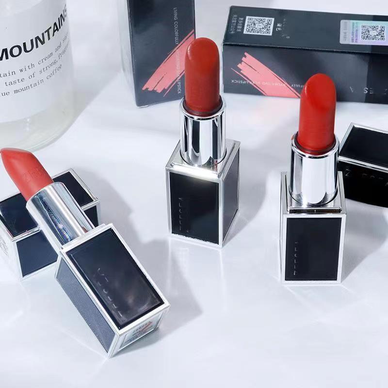 ZEESEA warna lipstick tabung hitam pelembab wanita pelembab siswa terjangkau merek susu teh teh kaca