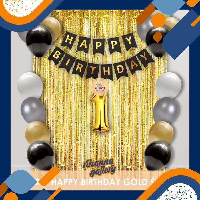 rihannagallery [Paket Dekorasi] Set Ulang Tahun Anak Simple Elegan Cowok dan Cewek Hemat