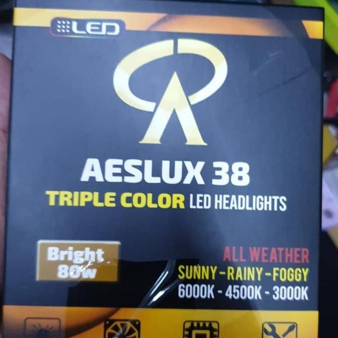 Lampu LED Headlamp H4 3 Warna Color F35 HIGH QUALITY