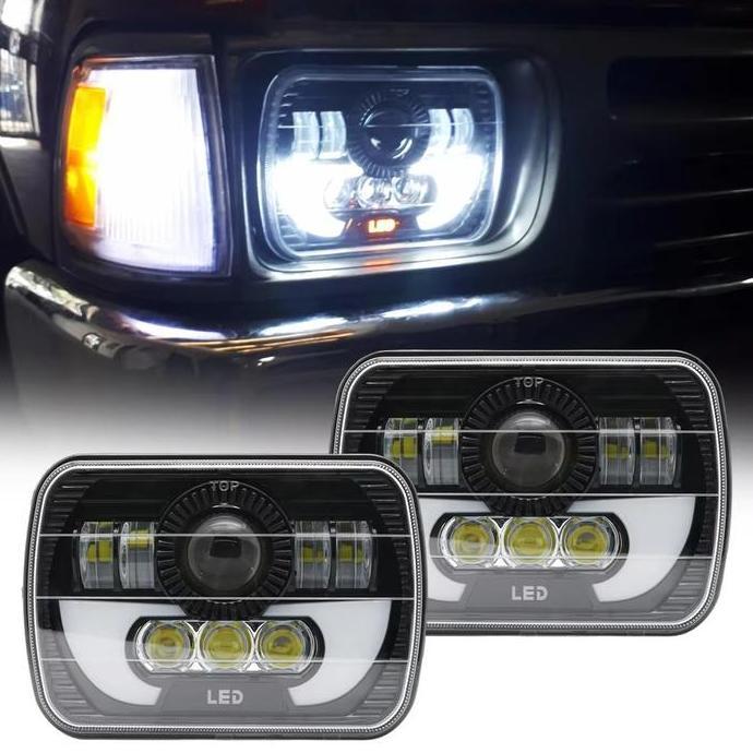 Lampu Depan  5 x 7 Inci Dipimpin l300 60watt 8 LED Headlamp Lampu Led Laser driving Lampu Depan Led 