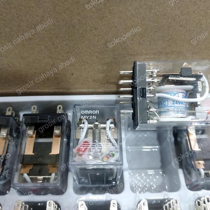 relay type my2/my2n 24vac 8 kaki original produk/relay my2n 24vac HEMAT