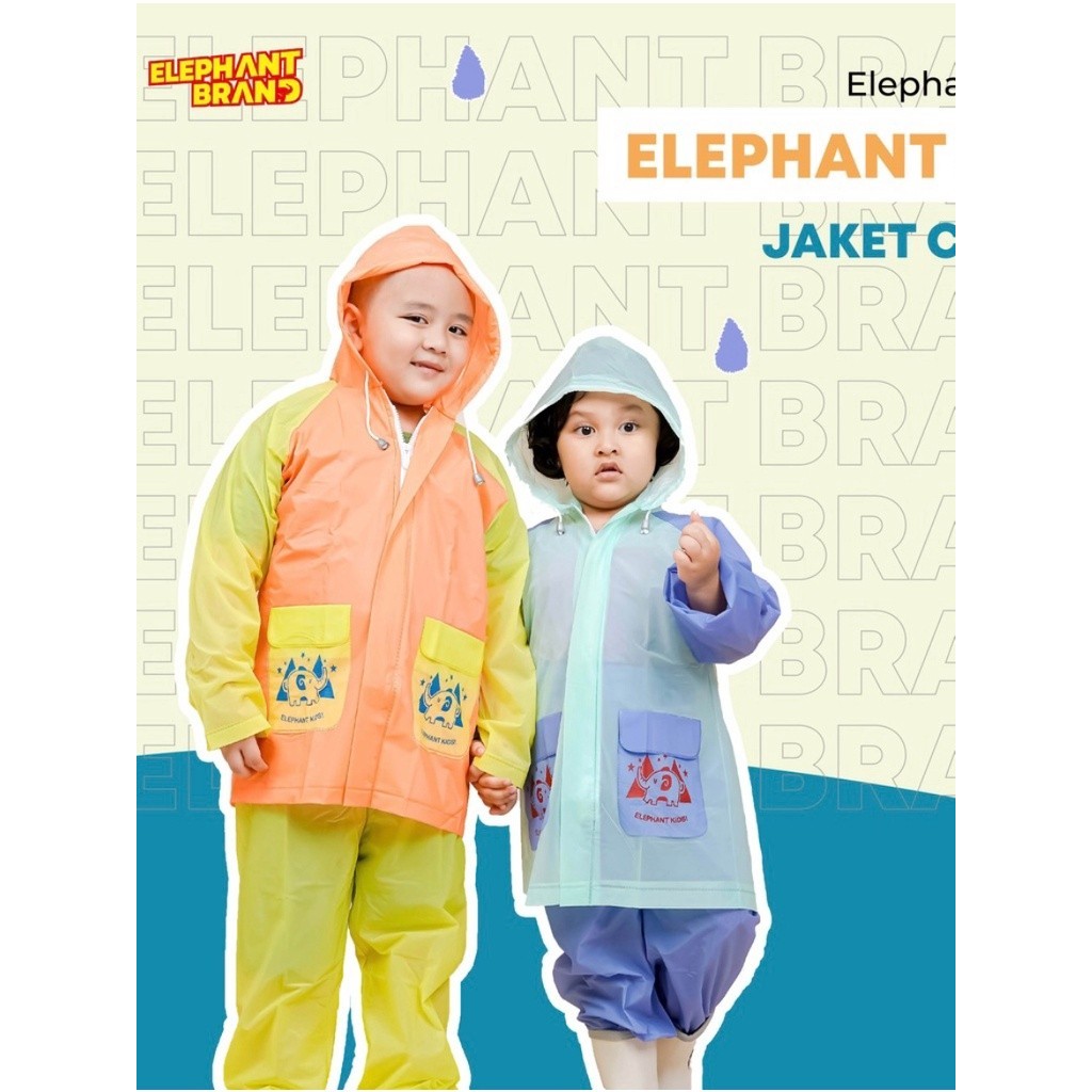 Elephant Brand Elephant Kids - Jas Hujan Anak Jaket Celana
