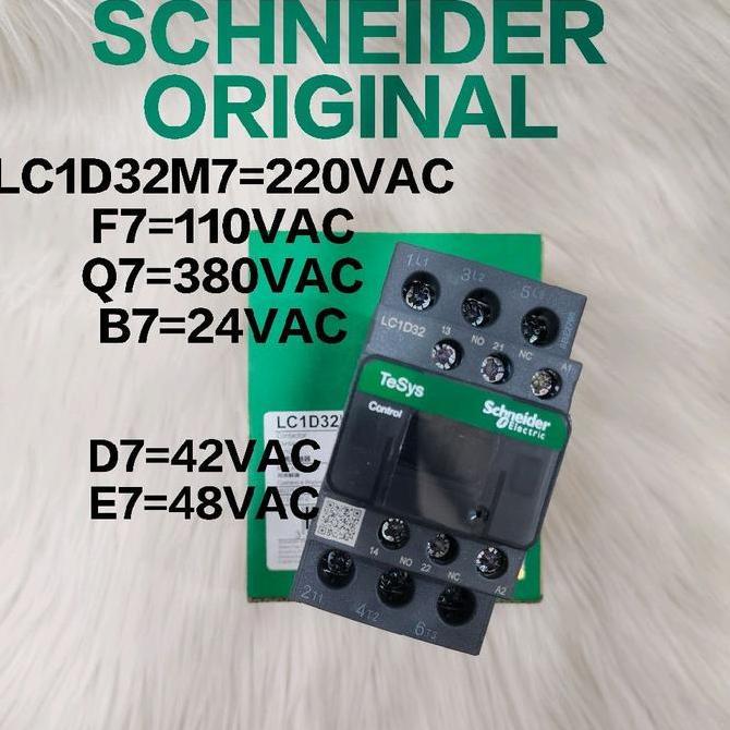 kontaktor Schneider new original lc1d32b7 new original 50a 3phase 24vac/kontaktor Schneider/kontakto