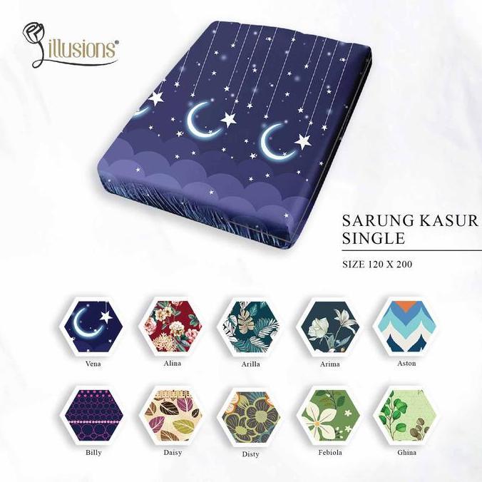 Illusions - Sarung Kasur Single 120x200x20