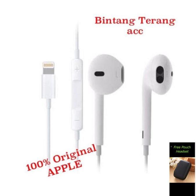 NEW HEADSET HANDSFREE EARPHONE IPHONE 7 7+ 8 8+ X 11 12 13 14 PRO MAX / PLUS ORIGINAL LIGHTNING JACK