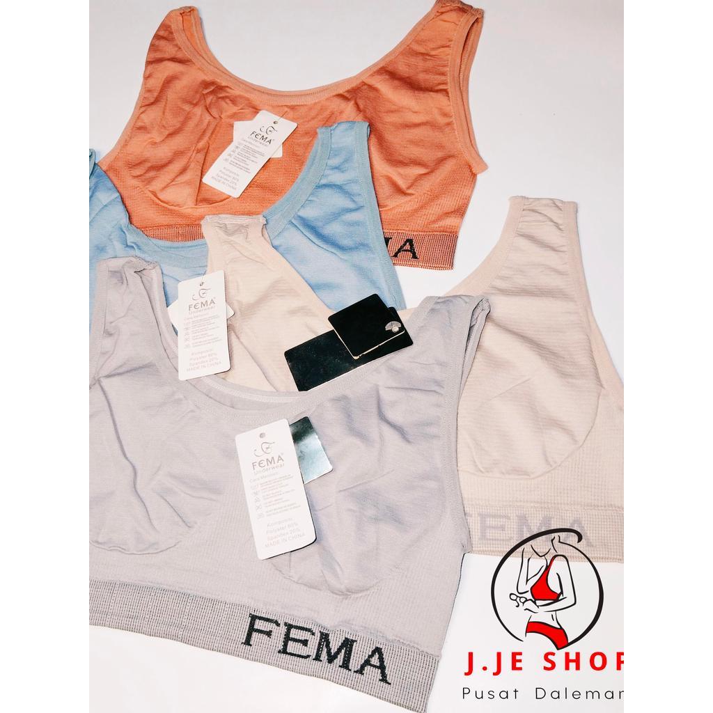 Miniset Sport Bra Rajut Wanita Dewasa Remaja Tanpa Busa Tali Besar Fema 809 - Bh, 12 Pcs - Olahraga