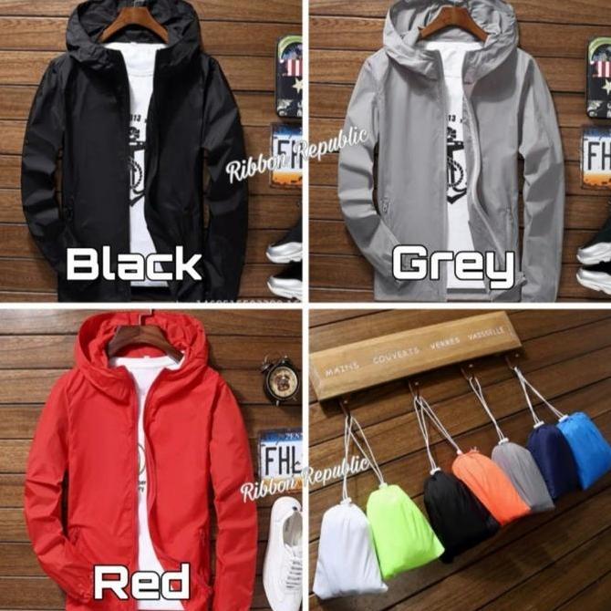 NEW JAKET PARASUT OLAHRAGA SPORT CASUAL PRIA WANITA MAN WOMAN BASIC JACKET GYM FITNESS RUNNING CYCLI