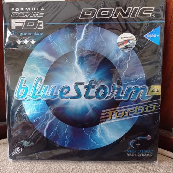 TERMURAH - KARET TENIS MEJA DONIC BLUESTORM Z1 TURBO BIRU BLUE ORIGINAL