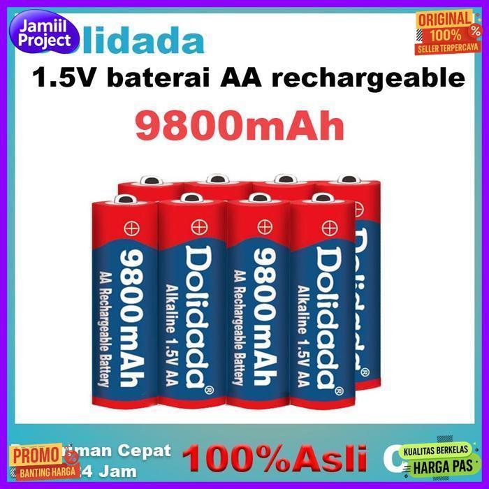 9800Mah 1.5V Aa Baterai Aa Rechargeable Baterai Isi Ulang Baterai Kamera Mainan 1.5V Jam Baterai Cas