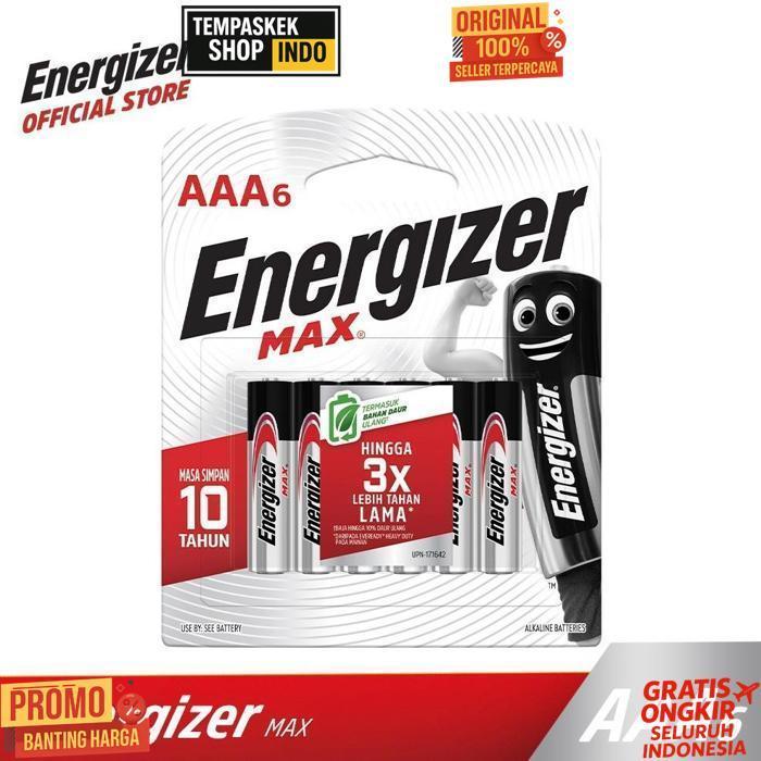 Baterai Energizer Alkaline Max Aaa Bp6
