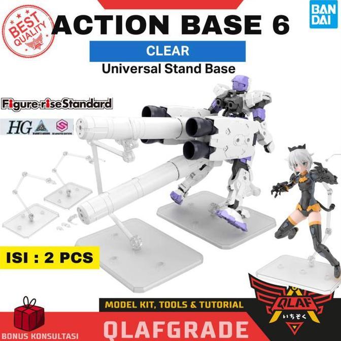 Action Base 6 Display Stand - CLEAR COLOR 30 minutes sister action figure gundam HG RG MG universal 