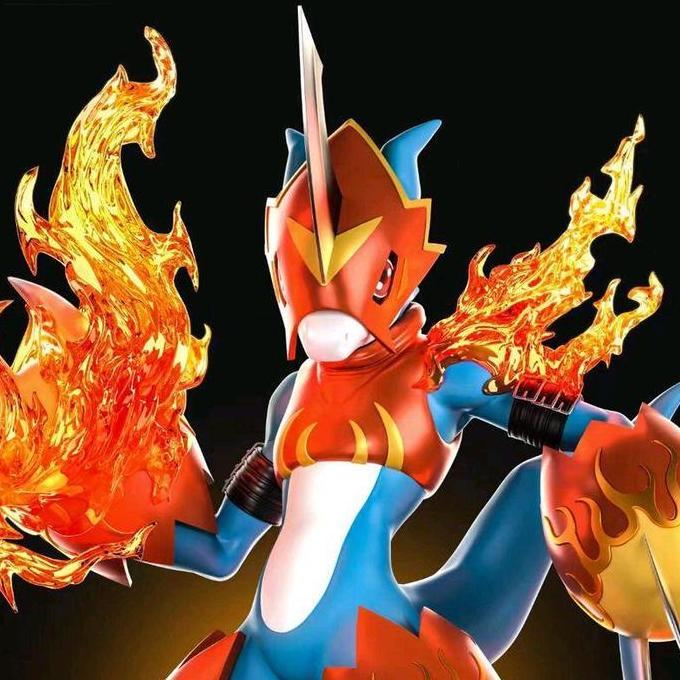 Digimon Action Figure Flamedramon Evolution Statue Besar 18CM