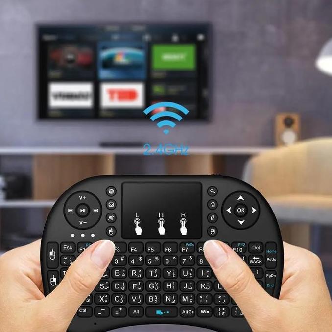Mini Keyboard Wireless I8 Rechargeable / Touchpad Mouse / Wireless Mouse Touchpad Tanpa Kabel