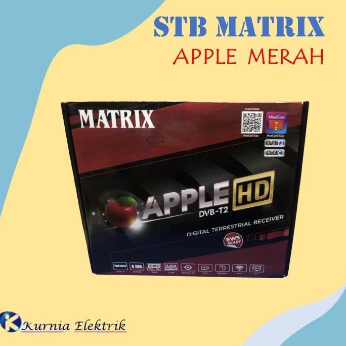 New- STB Matrix Apple Merah Set Top Box TV Digital Dongle Matrix