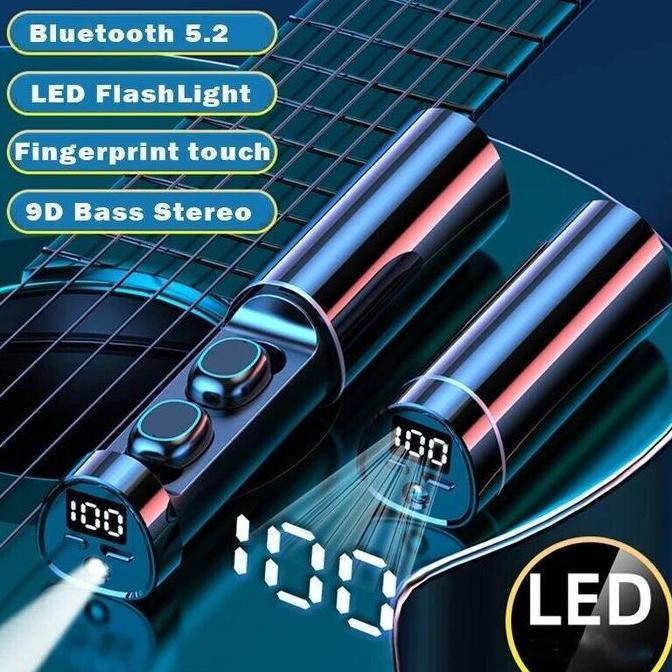 N21 Headset Bluetooth Earphone With Flashlight Tws Wireless Earbuds Touch Control Stereo