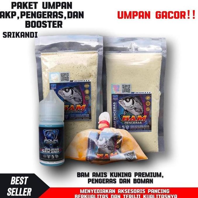 paket umpan adun mancing dewi sri + booster