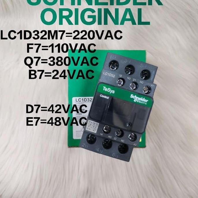 kontaktor Schneider new original lc1d32q7 380vac 50a 3phase/kontaktor Schneider/kontaktor Schneider 
