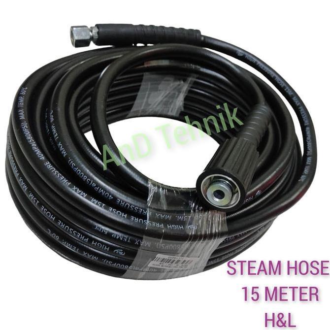 H&L Selang Steam Jet Cleaner 15 Meter / Mesin Steam Cuci Mobil Motor READY